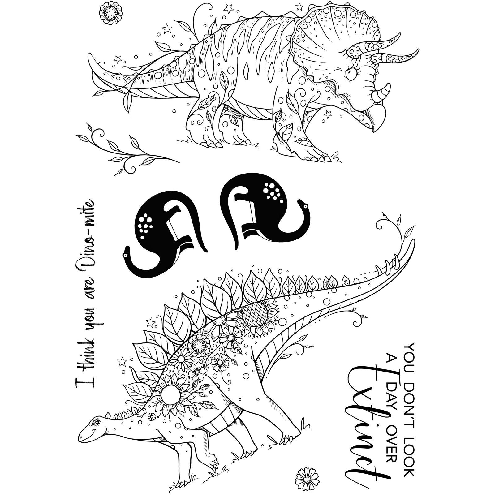 Pink ink designs • clear stamp set tri-sarah tops 20,32x15,24cm
