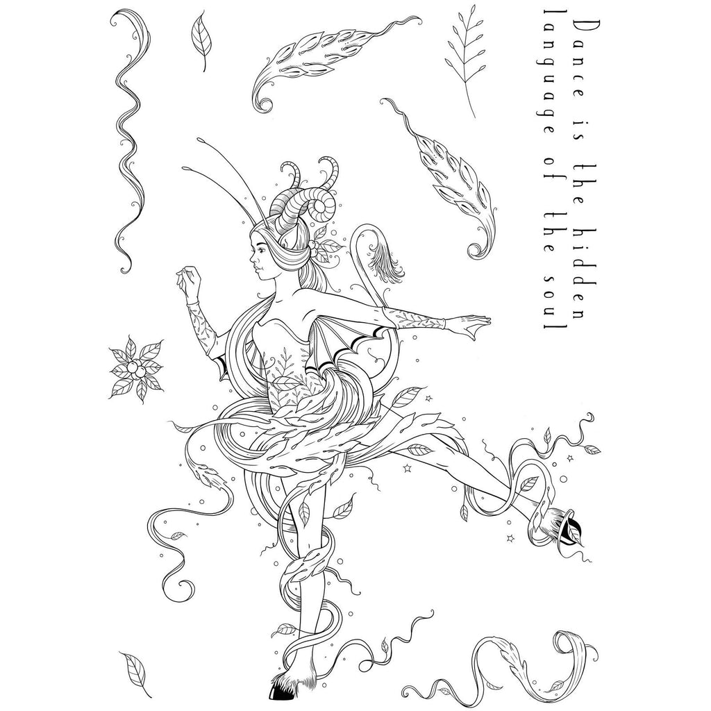 Pink ink designs • mythical series clear stamp set clara