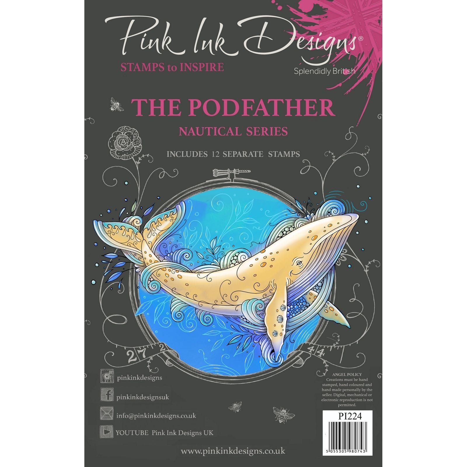 Pink ink designs • nautical series clear stamp set the podfather