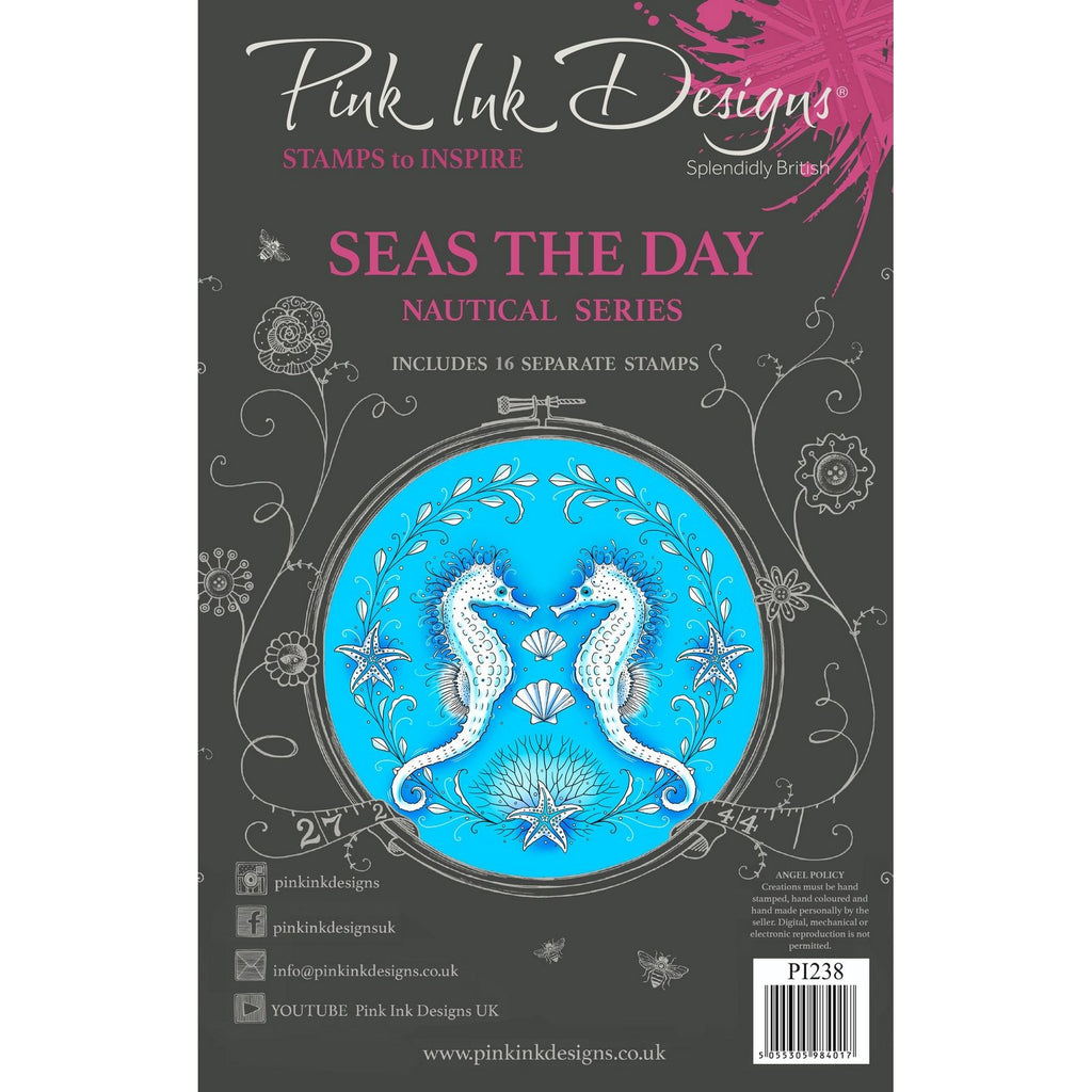 Pink ink designs • nautical series clear stamp set seas the day