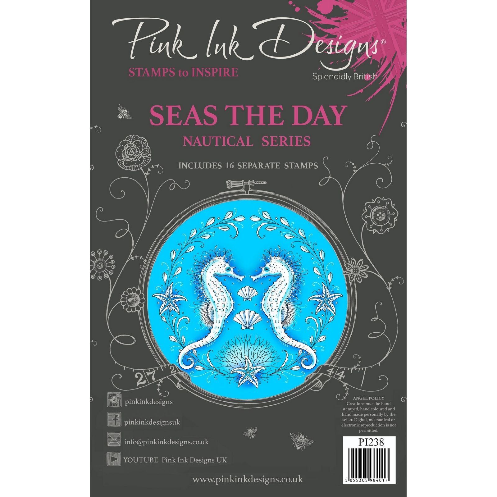 Pink ink designs • nautical series clear stamp set seas the day