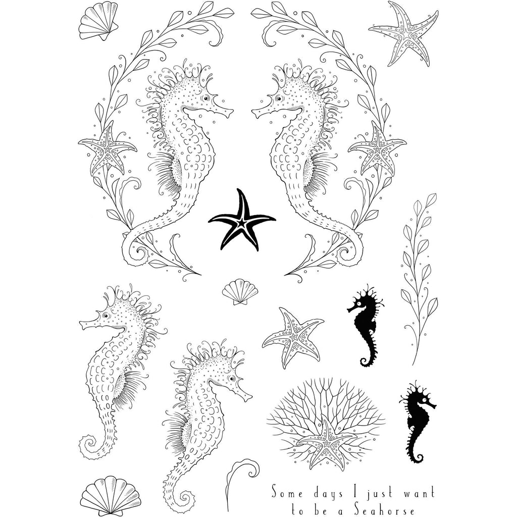 Pink ink designs • nautical series clear stamp set seas the day