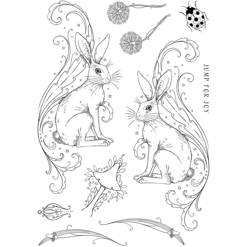 Pink ink designs • fauna series clear stamp set heavenly hare