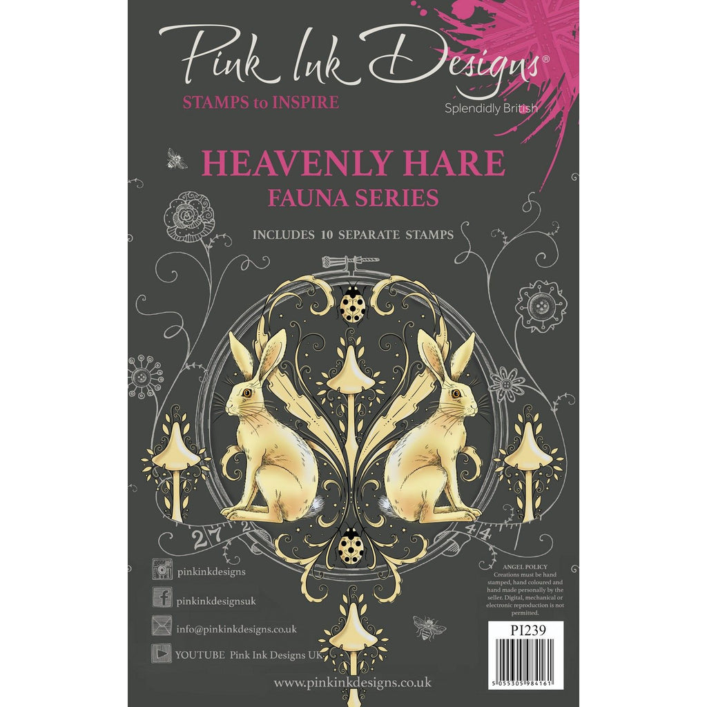 Pink ink designs • fauna series clear stamp set heavenly hare