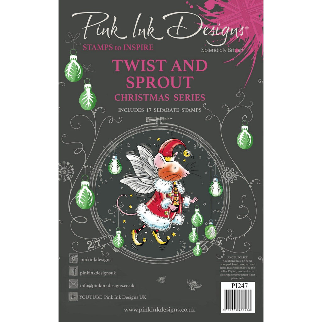 Pink ink designs • christmas series clear stamp set twist sprout