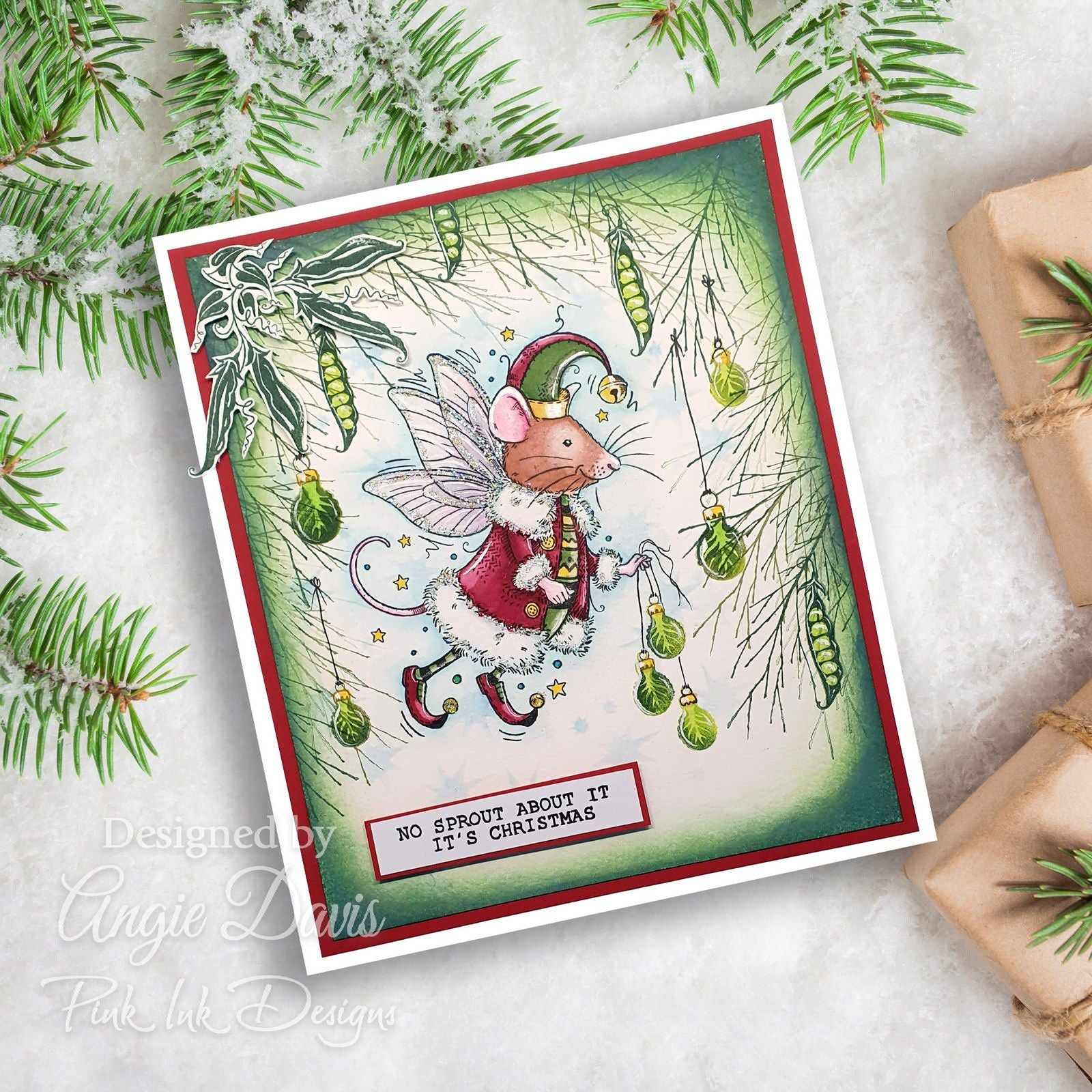 Pink ink designs • christmas series clear stamp set twist sprout