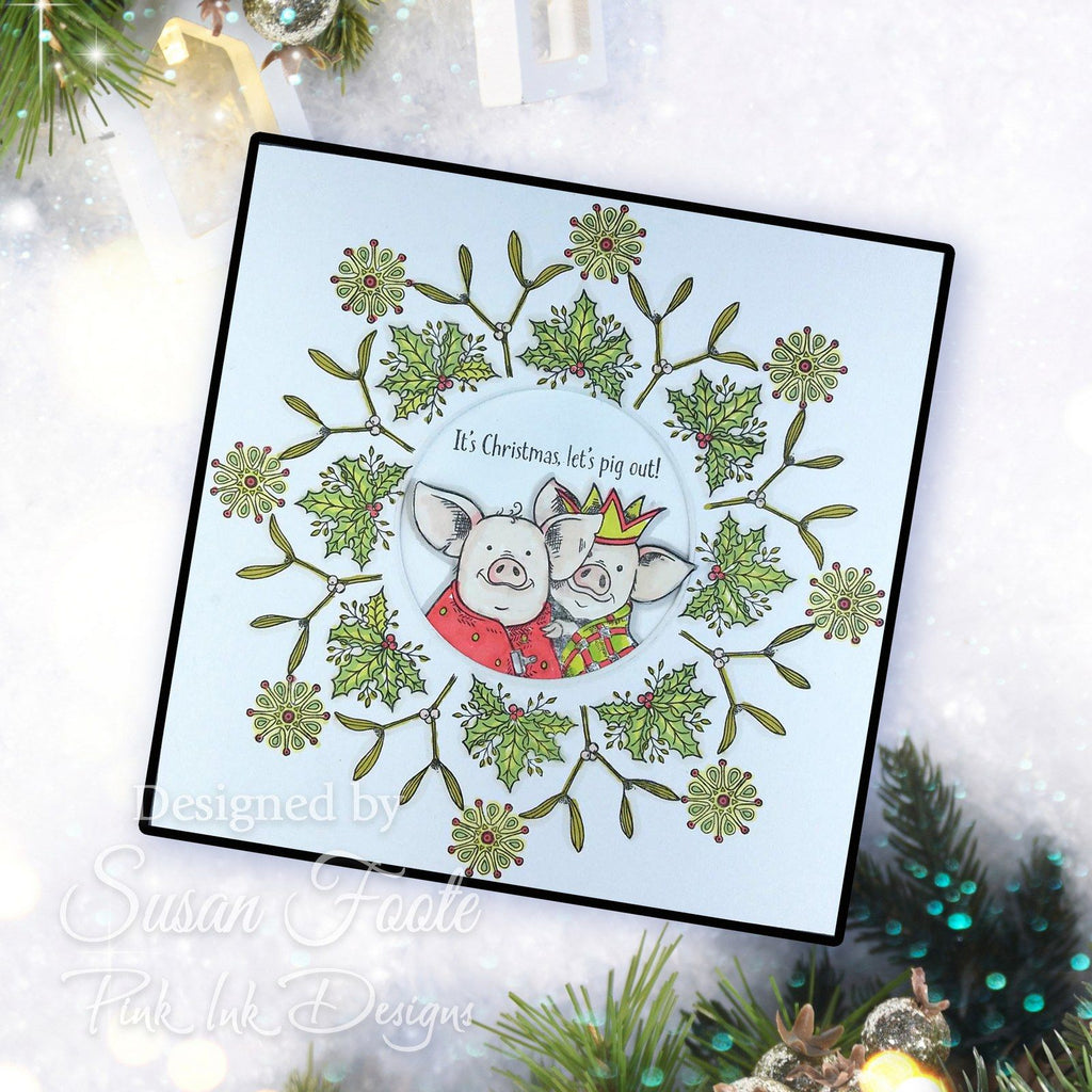 Pink ink designs • christmas series clear stamp set pigs in blankets