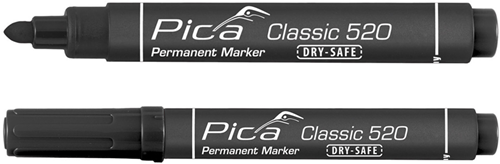 Pica 520 46 permanent marker | 1-4mm | rond | zwart | 10 stuks - pi52046
