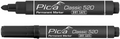 Pica 520 46 permanent marker | 1-4mm | rond | zwart | 10 stuks - pi52046