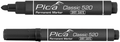 Pica 521 46 permanent marker | 2-6mm | beitel | zwart | 10 stuks - pi52146