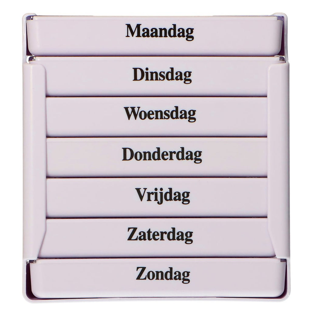 Jvdl pillendoos week 4 vakken per dag wit