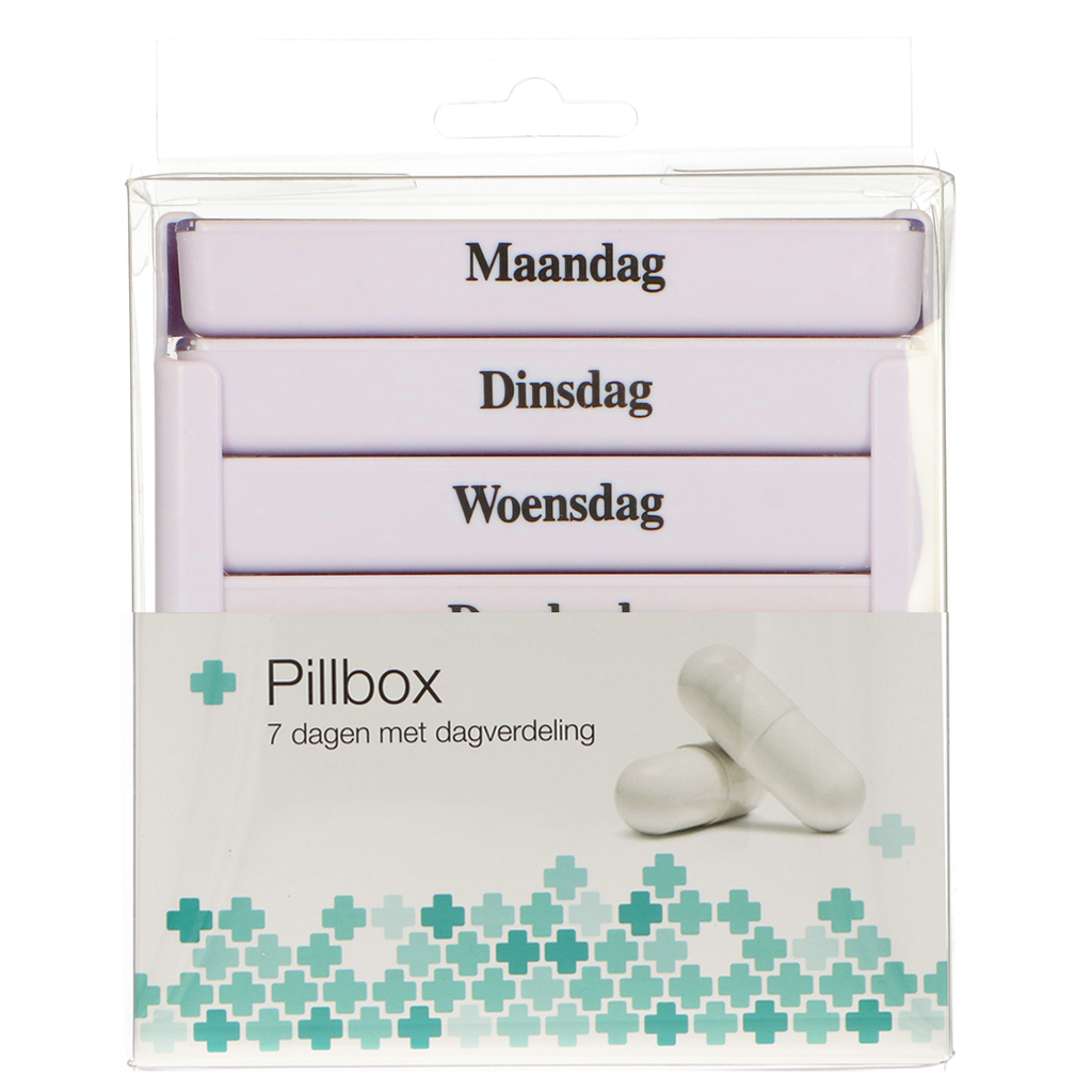 Jvdl pillendoos week 4 vakken per dag wit
