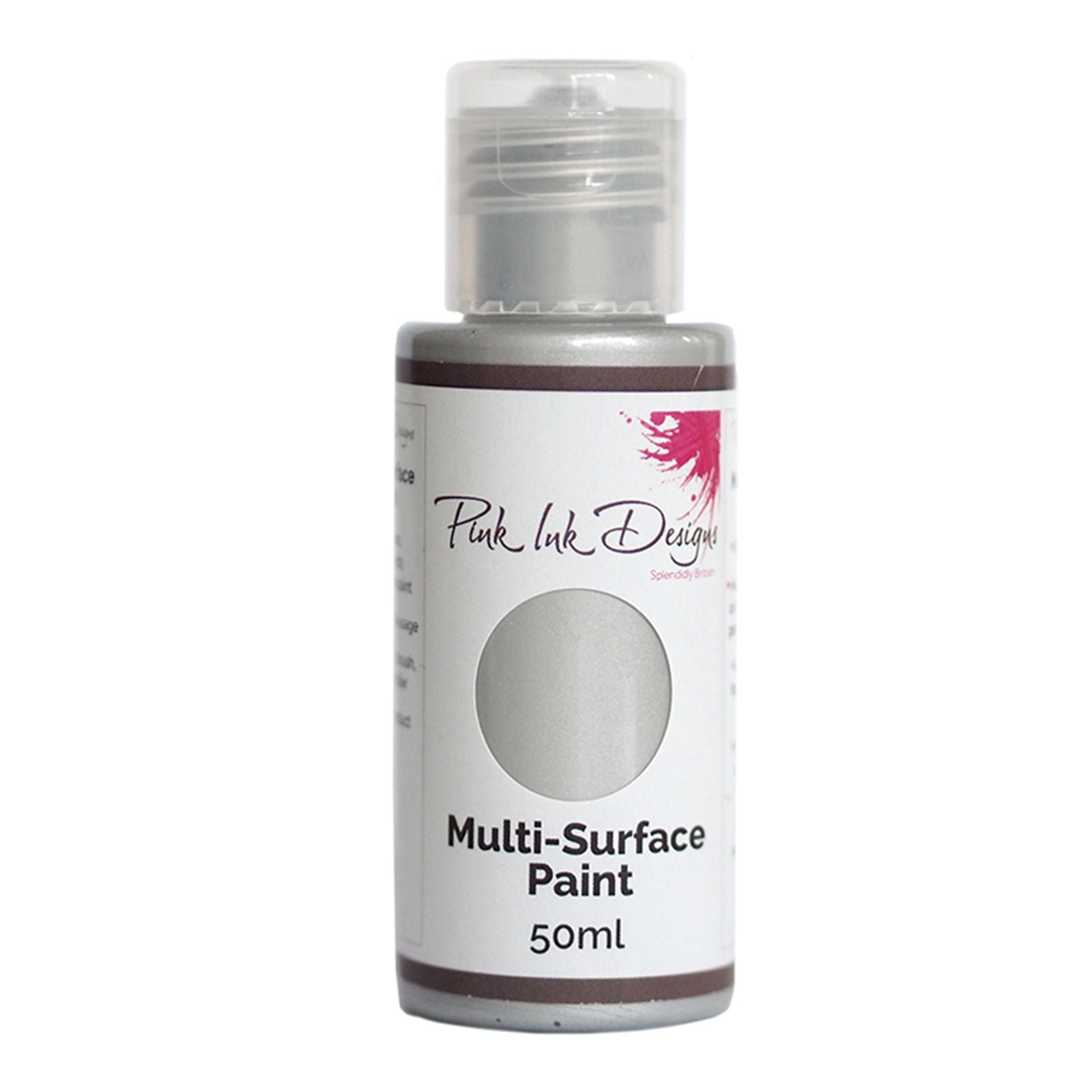 Pink ink designs • multi surface verf bright silver shimmer