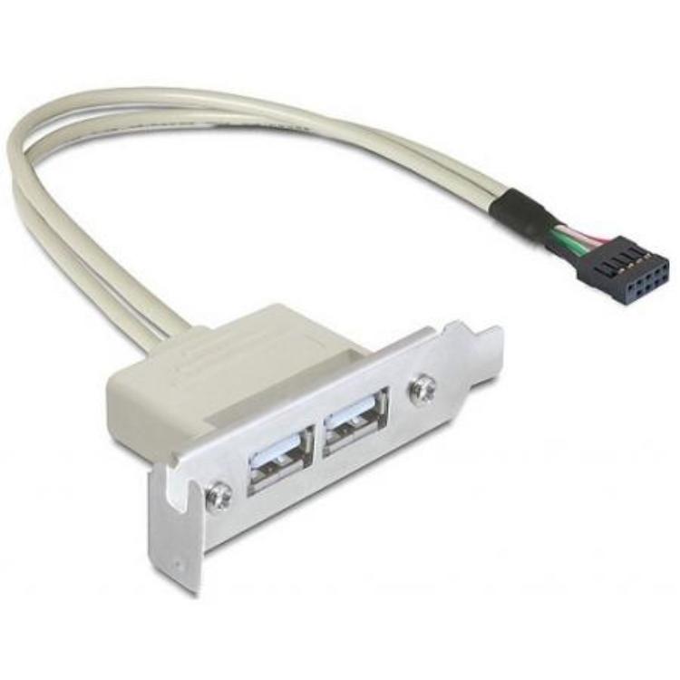 Pin header naar usb a bracket