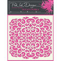 Pink ink designs • stencil ocean twirls