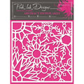 Pink ink designs • stencil abstract snowflakes