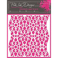 Pink ink designs • stencil snowflake wave