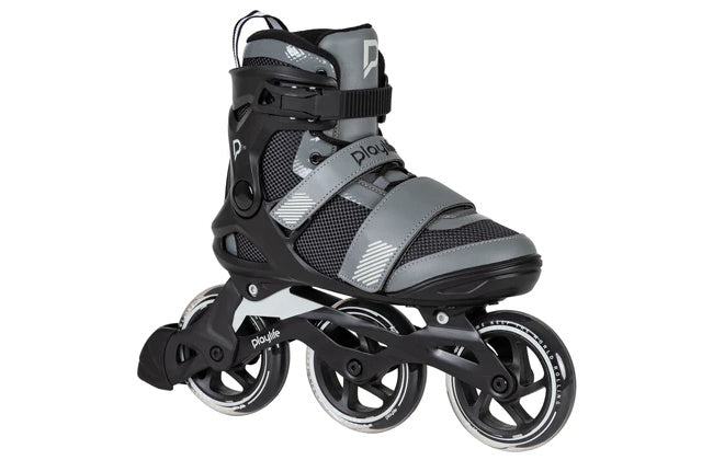 Playlife gt 110 fitness inlineskates zwart grijs maat 40