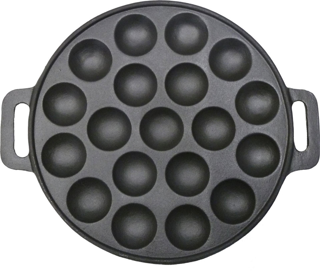 Aro houseware poffertjesplaat 24 cm gietijzer voor 19 poffertjes geschikt voor alle warmtebronnen.