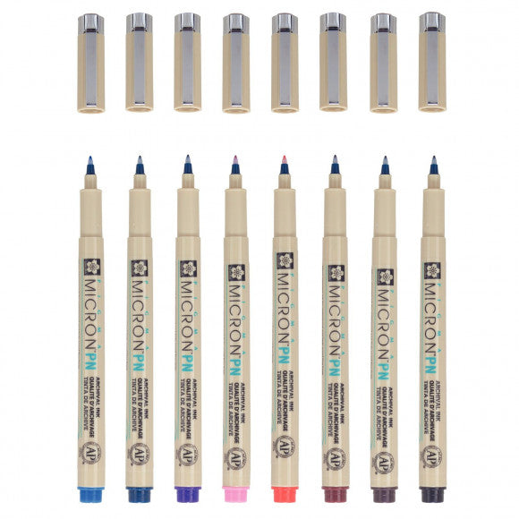 Sakura pigma micron pn-set 8 verschillende kleuren