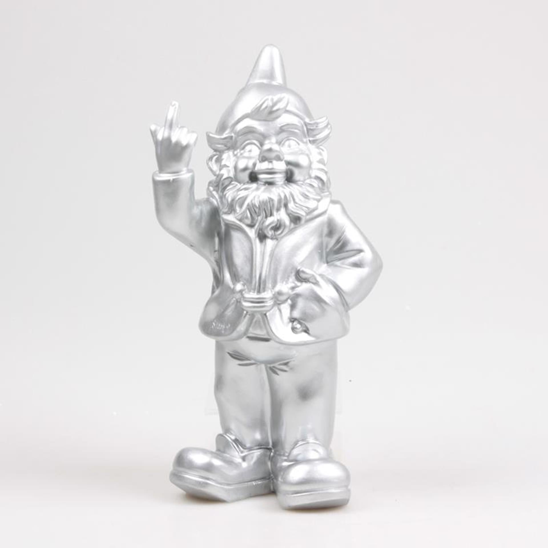 Stoobz design stoobz kabouter f*ck you zilver 16x32cm