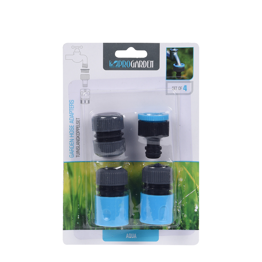 Pro Garden Gartenschlauchadapter-Set, 4-teilig