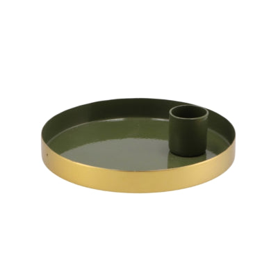 Daan kromhout kandelaar rond marrakech olijfgroen 12 cm | 8 stuks