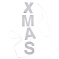 Letterslinger xmas zilverkleurig verticaal 60 cm | 24 stuks