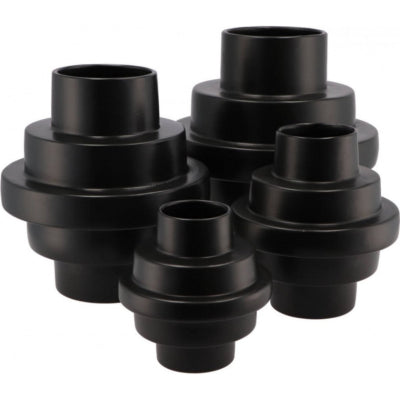 Daan kromhout vaas stairs zwart 20 cm | 4 stuks