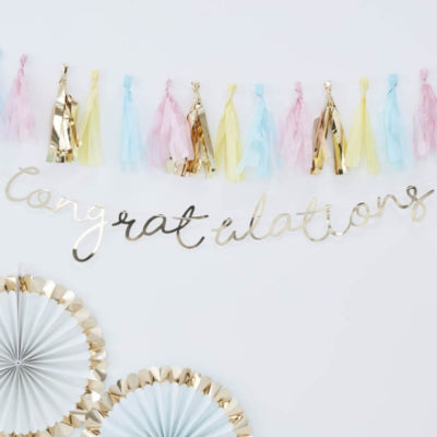 Ginger ray letterslinger congratulations 150 cm | 20 stuks
