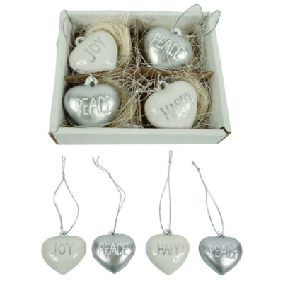 Migros (r) hangers hart met tekst 4 cm set van 4 | 6 stuks