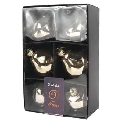 Xmas by mooss xmas by moos kerstballen roze 8 cm 6 stuks | 12 stuks