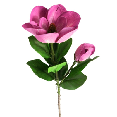 Countryfield kunstbloem magnolia 2 bloemen paars100 cm | 12 stuks