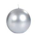 Spaas (r) bolkaars metallic zilver 8 cm | 12 stuks