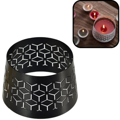 Spaas (r) kapje voor kaarsen geometric zwart 8,5 cm | 36 stuks