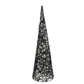 Countryfield kerstkegel lille led op batterij zwart 60 cm | 6 stuks