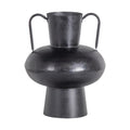 Woood vaas vere metaal zwart 37 cm | 4 stuks