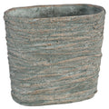 Ptmd bloempot yutto grijs ovaal l 40 cm | 2 stuks