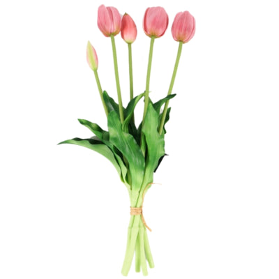 Kunstbloem tulp bundel 39 cm 5 stuks | 12 stuks