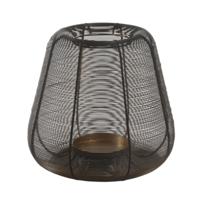 Ptmd windlicht jaden m zwart 29 cm | 2 stuks
