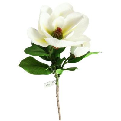 Countryfield kunstbloem magnolia 2 bloemen wit 100 cm | 12 stuks