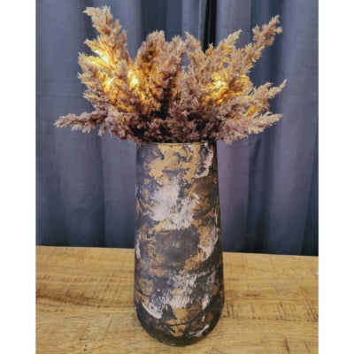 Countryfield kunsttak astilbe boeket led op batterij donkerbruin 37 cm | 12 stuks