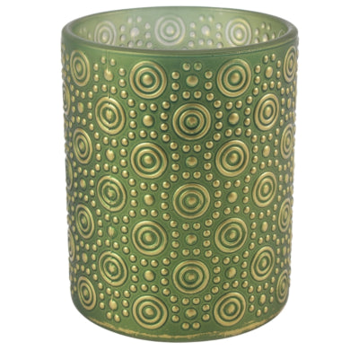 Countryfield theelichthouder hailey l groen 12.5 cm | 12 stuks