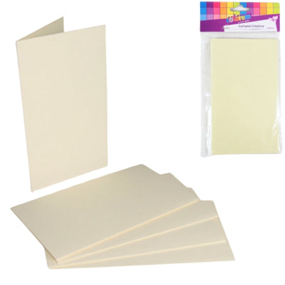 Menukaarten ivoor 17 cm 5 stuks | 24 stuks