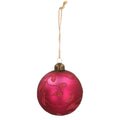 Ngk kerstbal berry leaf glas roze 8 cm | 24 stuks