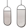Housevitamin wandspiegel metaal zwart 60 cm set van 2 | 6 stuks
