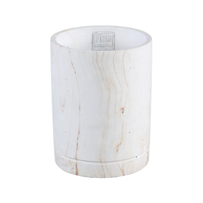 Ptmd bloempot marmy cilinder crème s 18 cm | 6 stuks