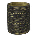 Countryfield theelichthouder nelle l zwart goudkleurig 12,5 cm | 12 stuks