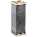 Ptmd kaarsenhouder alanna marmer zwart goudkleurig 33,5 cm | 2 stuks