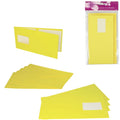Kaarten met enveloppen geel 21 cm 5 stuks | 48 stuks
